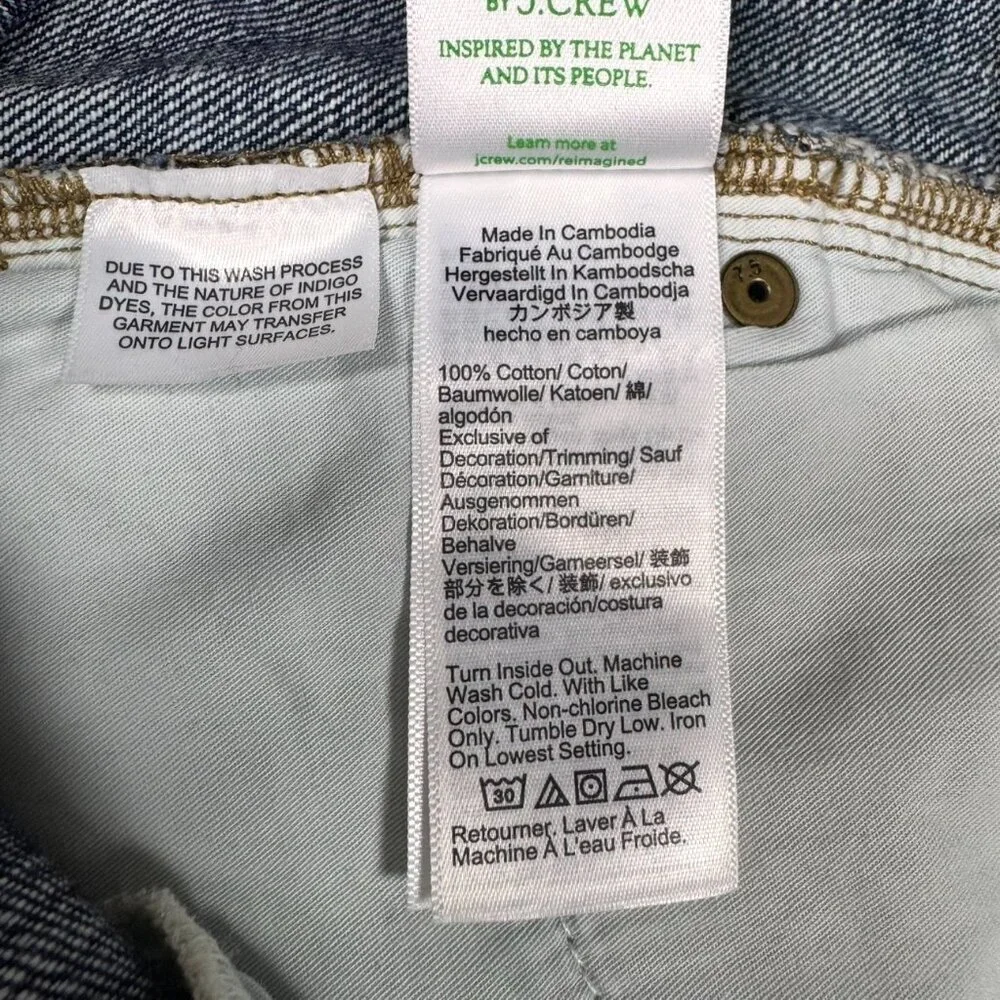 J. Crew Wide Leg Jeans Sz 24 5 Pockets Dark Wash Relaxed Fit Denim - Picture 9 of 14